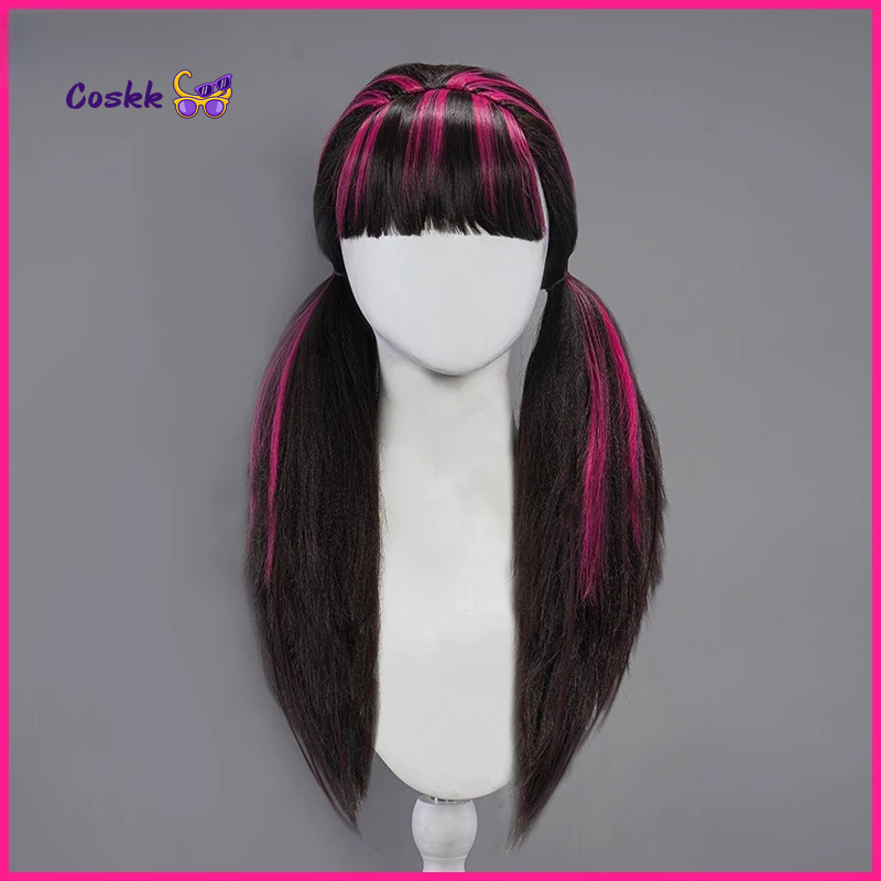 Anime Cosplay Wig Heat Resistant - Draculauraa Cosplay-Perücke, langes Haar, 60 cm