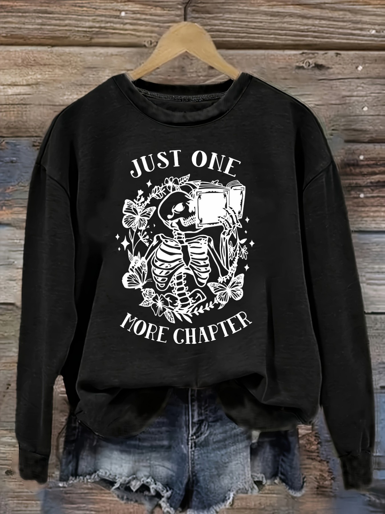 Costumes - Damen-Freizeit-T-Shirt mit langen Ärmeln und Rundhalsausschnitt,