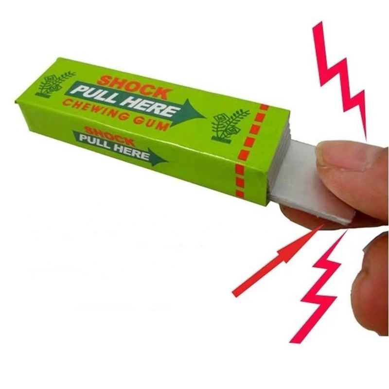 Shock Pen Prank Toy - Elektroschock-Scherzartikel Kaugummi mit Ziehkopf Schockierendes Spielzeug