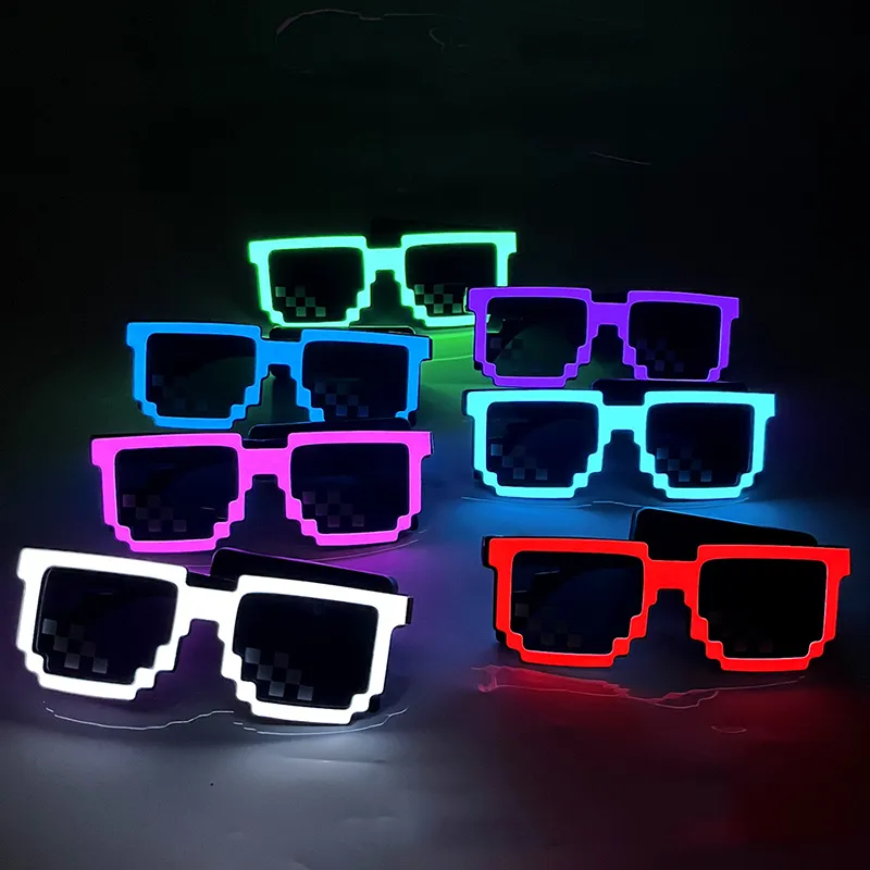Glow In The Dark Party Glasses - Drahtlose LED-Leuchtbrille, LED-Pixel-Sonnenbrille, Partygeschenke, die im