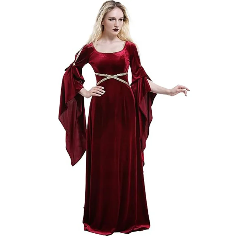 Medieval Renaissance Dress Women - Frauen Mittelalter Kleid Rote Königin Cosplay