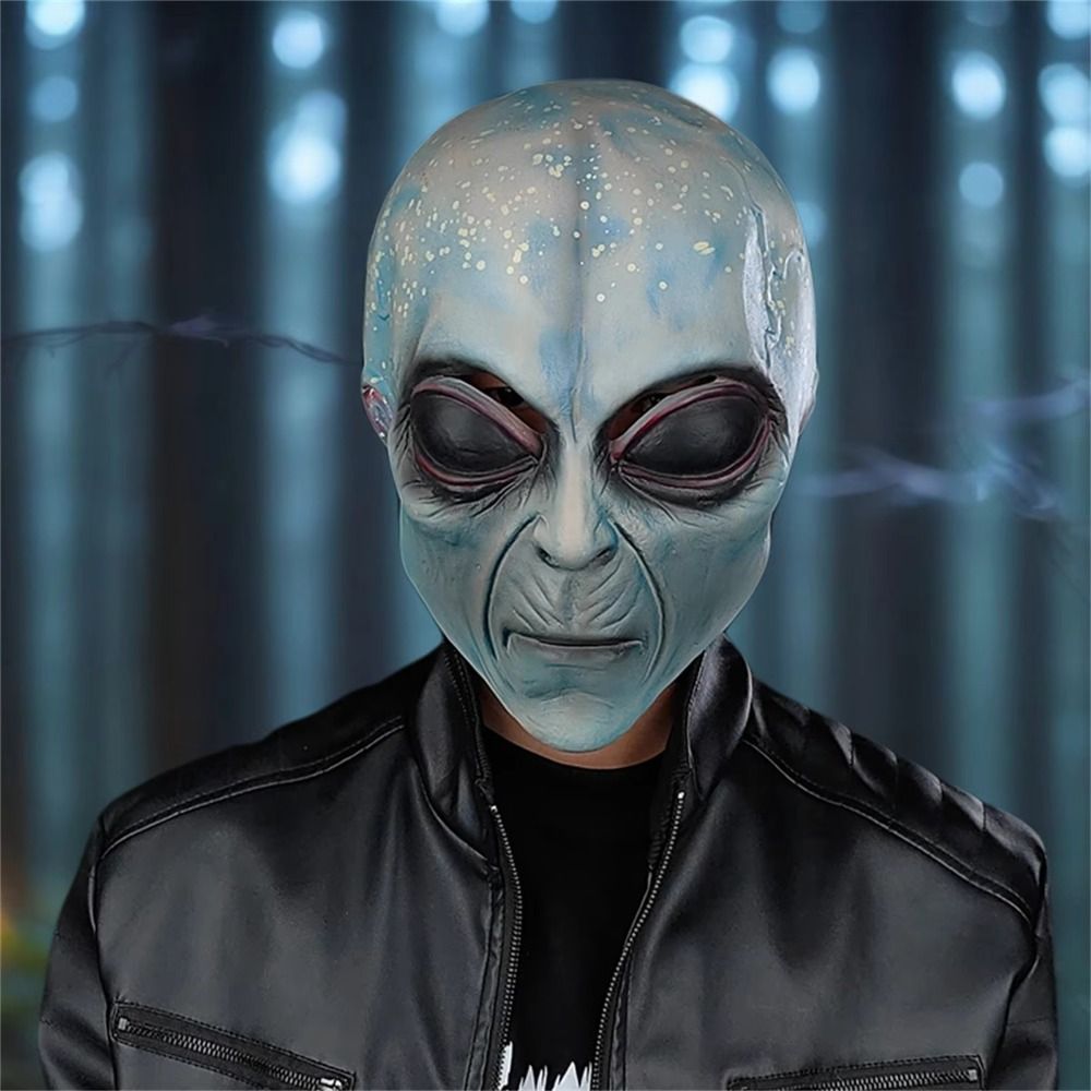 Latex Alien Mask Realistic - Latex-Material Alien-Maske Vollkopfmaske Grüne Alien-Maske Latex-Vollgesichtsmaske