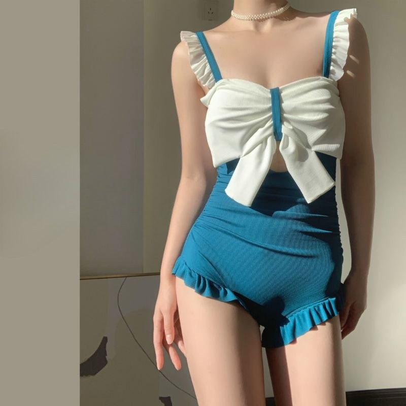 Costumes - Niedlicher Badeanzug mit Schleifendetail für Damen,