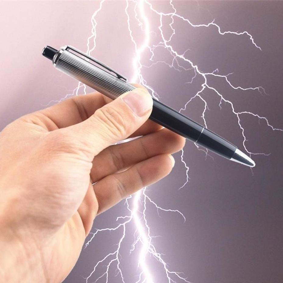 Shock Pen Prank Toy - 1 Stück Kreativer Scherz-Kugelschreiber mit Elektroschock-Funktion,