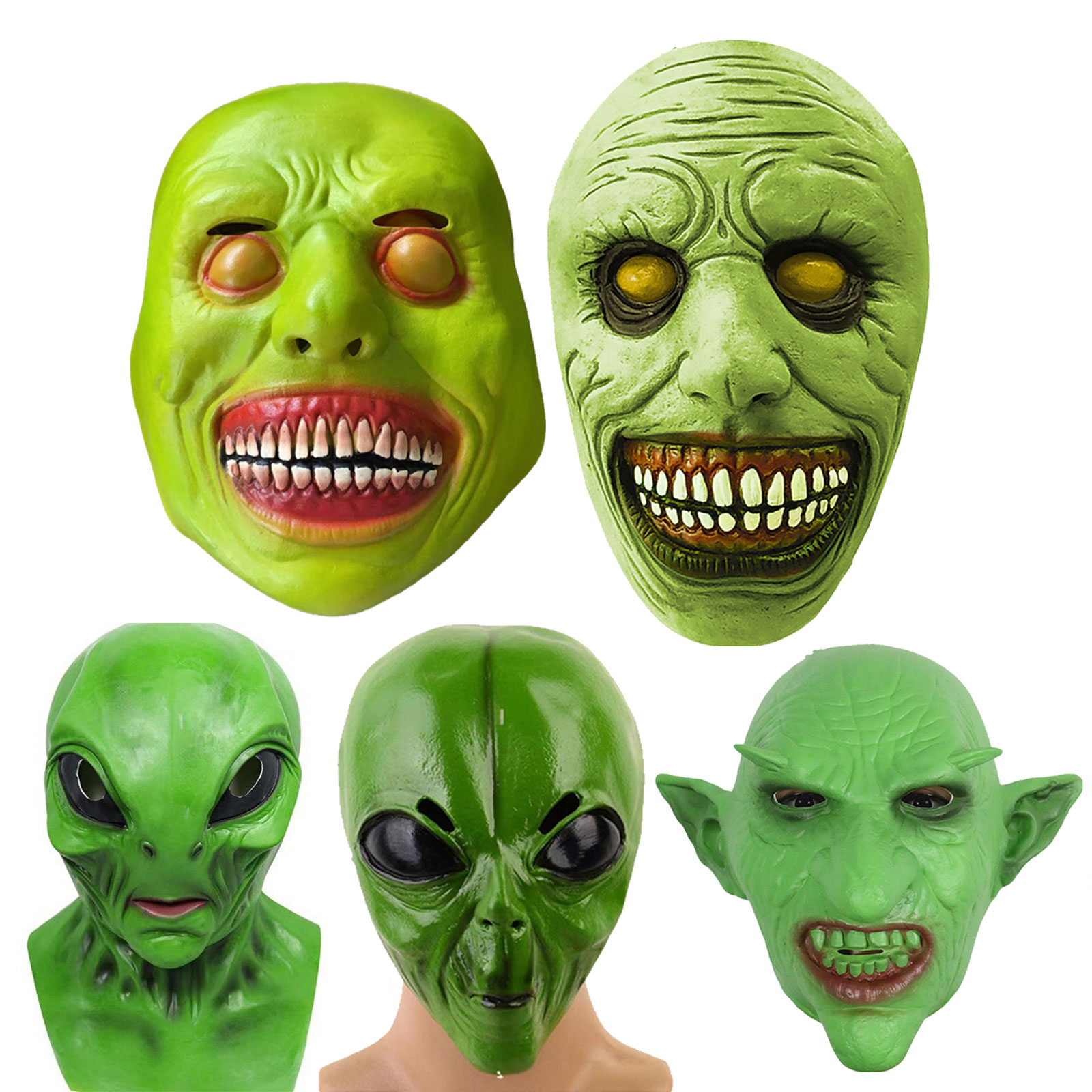 Latex Alien Mask Realistic - Halloween Alien Maske Realistische Xenomorph UFO