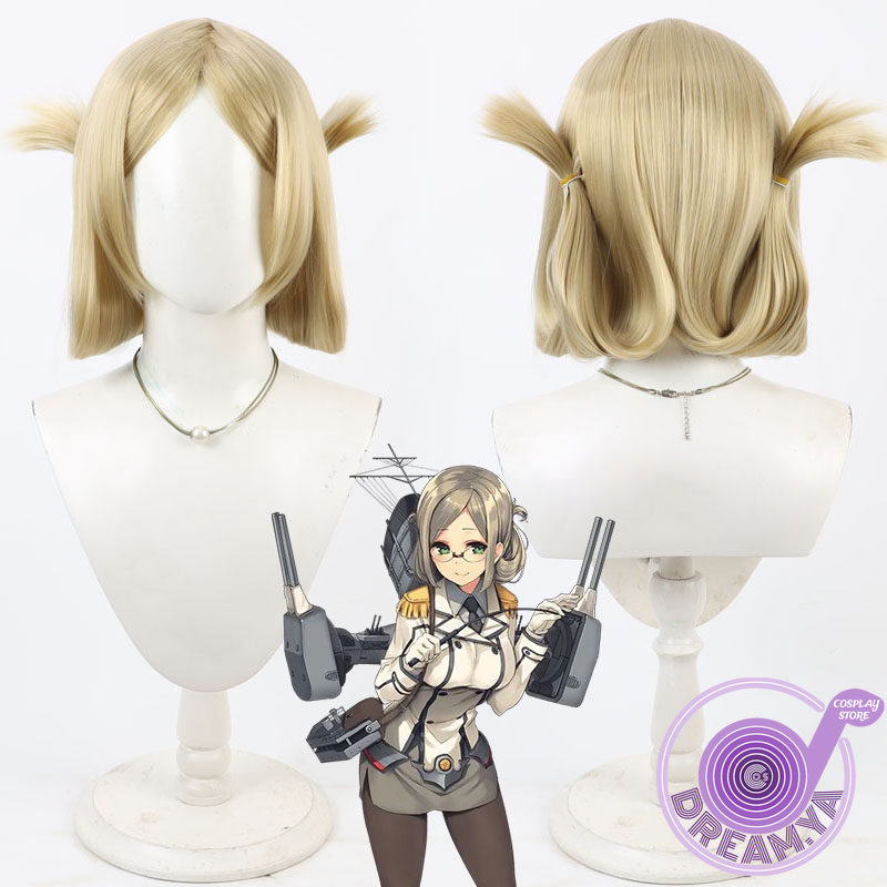 Anime Cosplay Wig Heat Resistant - Katori Cosplay Perücke Kantai Collection Champagner