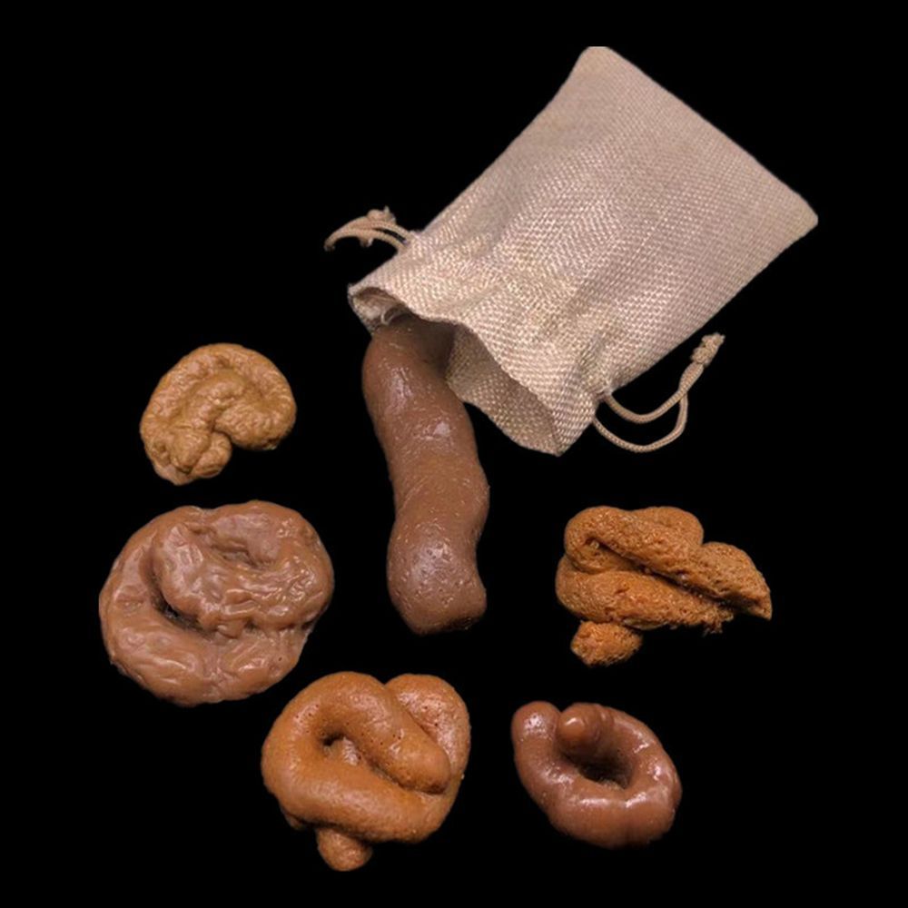 Fake Poop Gag Gift - 6 Stück Scherzartikel Antistress-Gadget Quetschbarer Fake-Kacka