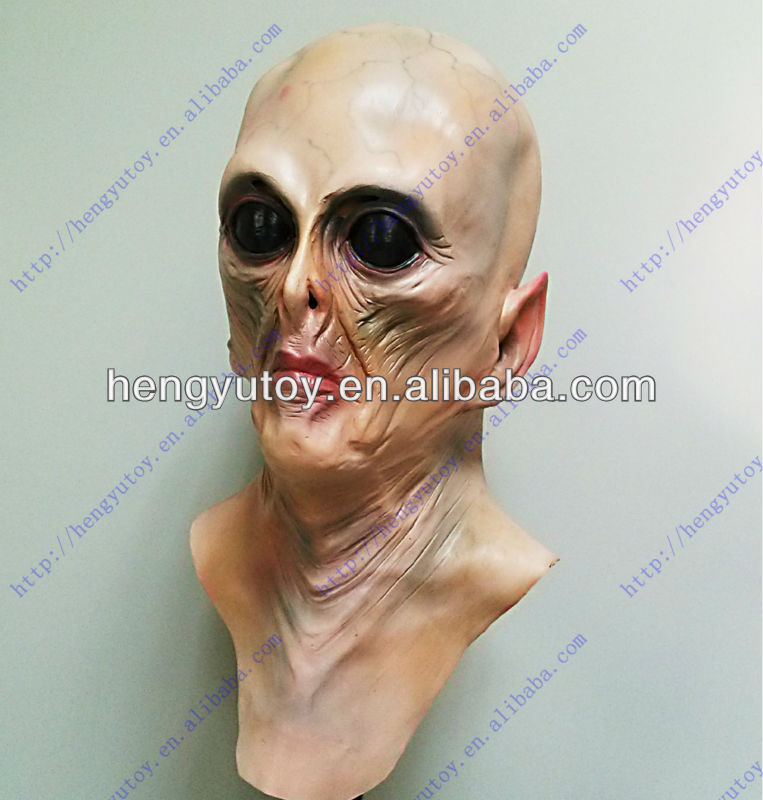 Latex Alien Mask Realistic - Deluxe Alien Maske Realistische Latex Vollkopfmaske