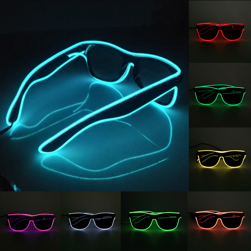 Glow In The Dark Party Glasses - 1pc blinkende el Draht LED Brille