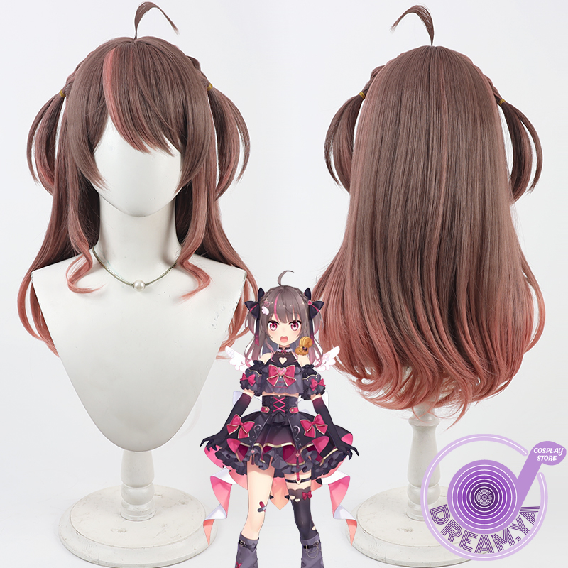 Anime Cosplay Wig Heat Resistant - Natsuiro Matsuri Cosplay Perücke Vtuber Braun