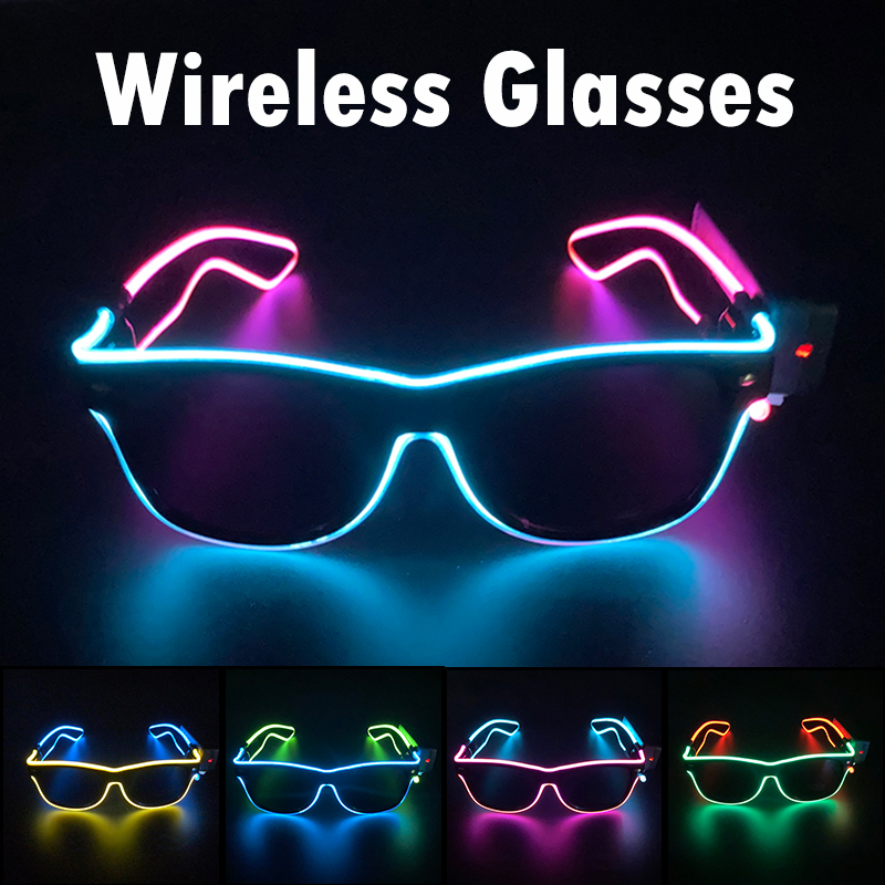 Glow In The Dark Party Glasses - Kabellose coole LED-Sonnenbrille für Glow Party,