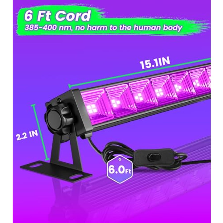 4W LED-Schwarzlichtleiste, Sch – Party Supplies Bewertung und Preis