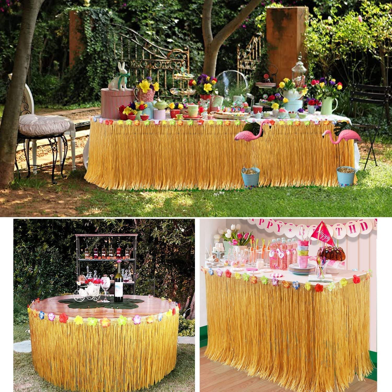 Strohfarbener Luau-Gras-Tischr – Glow In The Dark Party Glasses Bewertung und Preis
