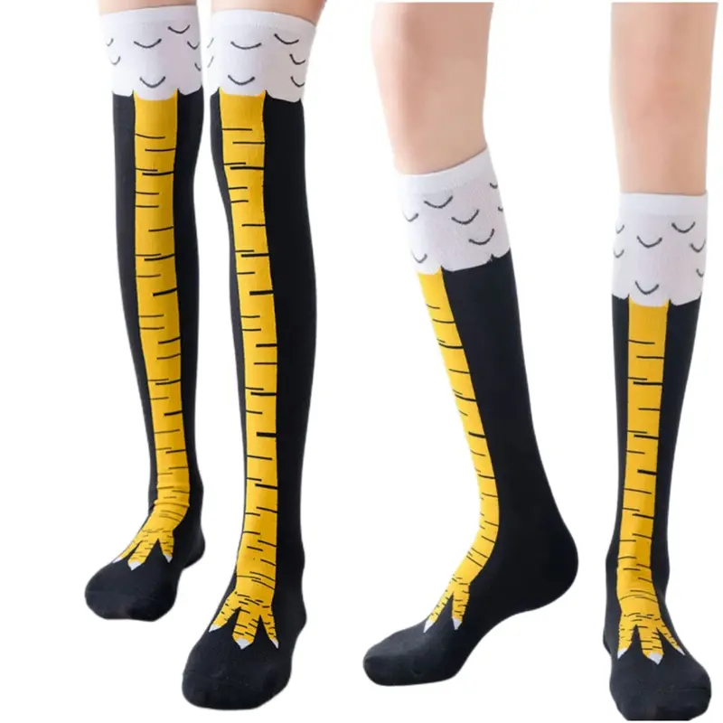 1/2/4 Paar Damen Kniestrümpfe  – Funny Chicken Leg Socks Bewertung und Preis