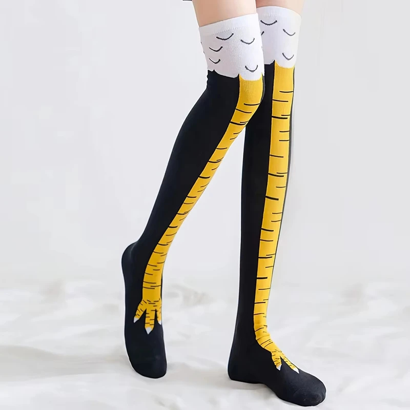 1/2/4 Paar Damen Kniestrümpfe  – Funny Chicken Leg Socks Bewertung und Preis