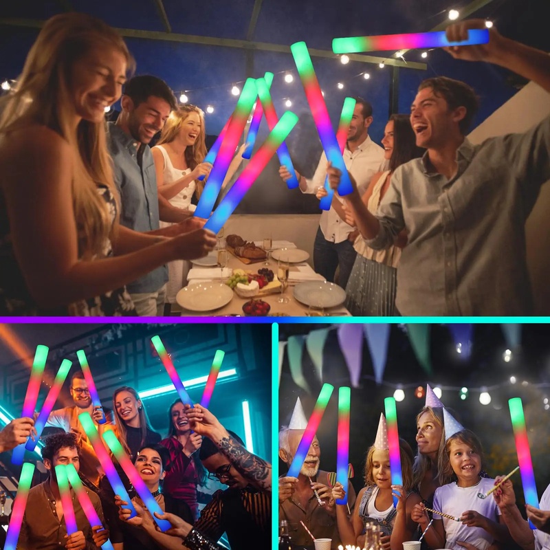 1/15/30 Stück bunte, blinkende – Flashing Led Foam Sticks Party Bewertung und Preis