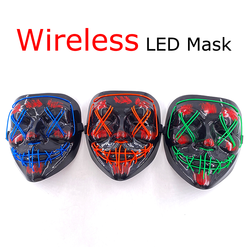 Drahtlose Neon-LED-Spülmaske,  – Led Purge Mask Halloween Bewertung und Preis