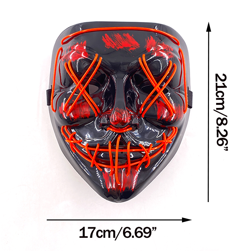 Drahtlose Neon-LED-Spülmaske,  – Led Purge Mask Halloween Bewertung und Preis