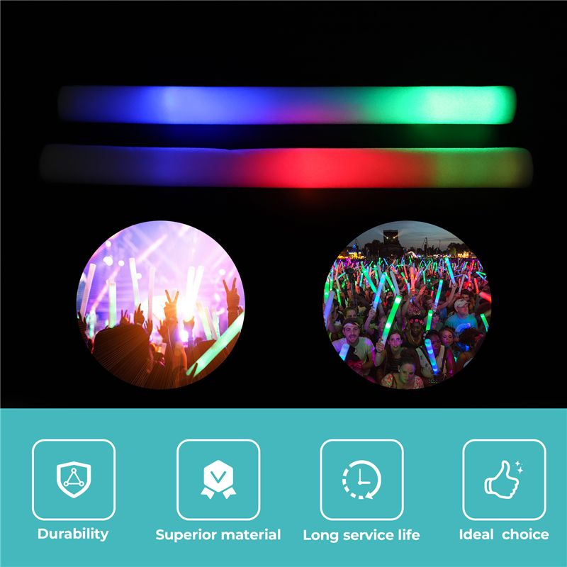A68P-12 Stück leuchtende Schau – Flashing Led Foam Sticks Party Bewertung und Preis