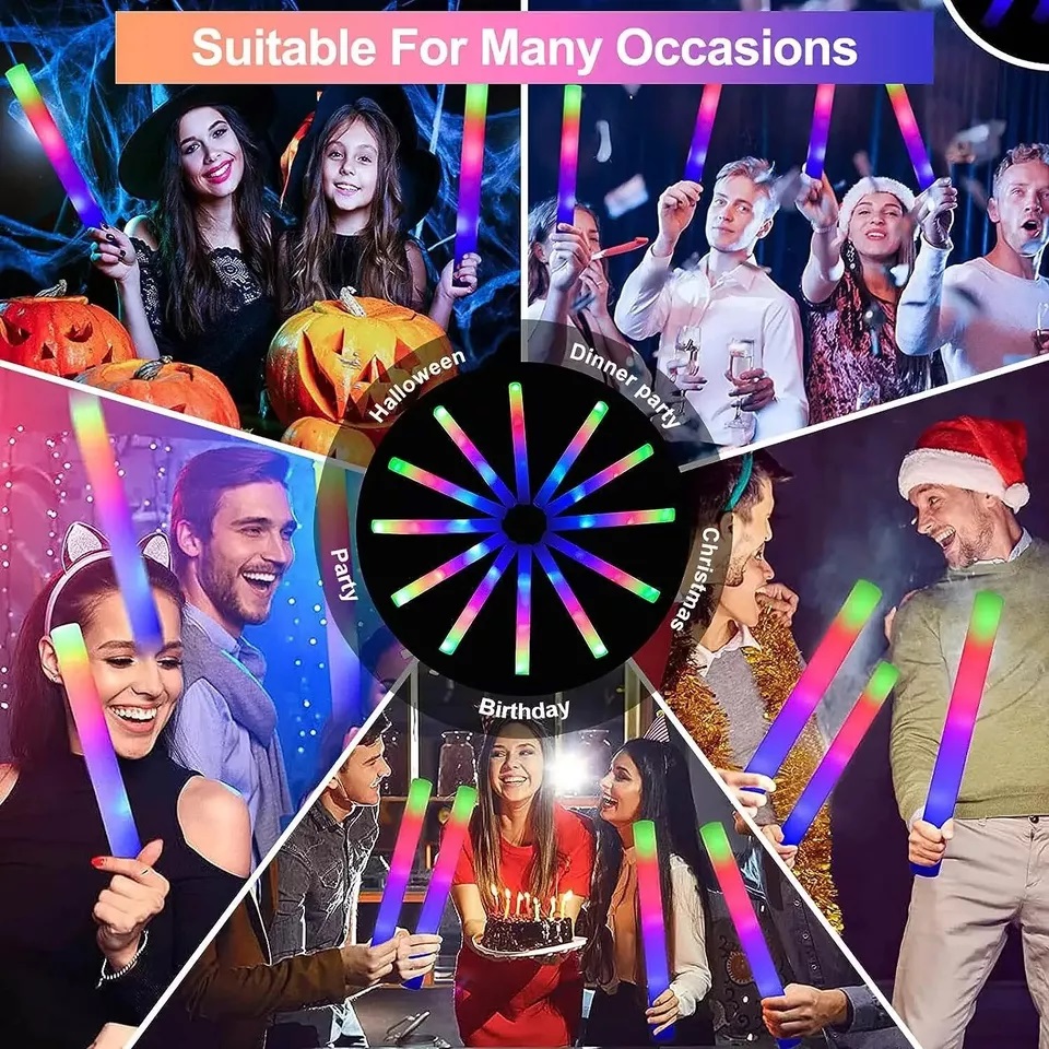 Leuchtstäbe im Großpack, 100 S – Flashing Led Foam Sticks Party Bewertung und Preis