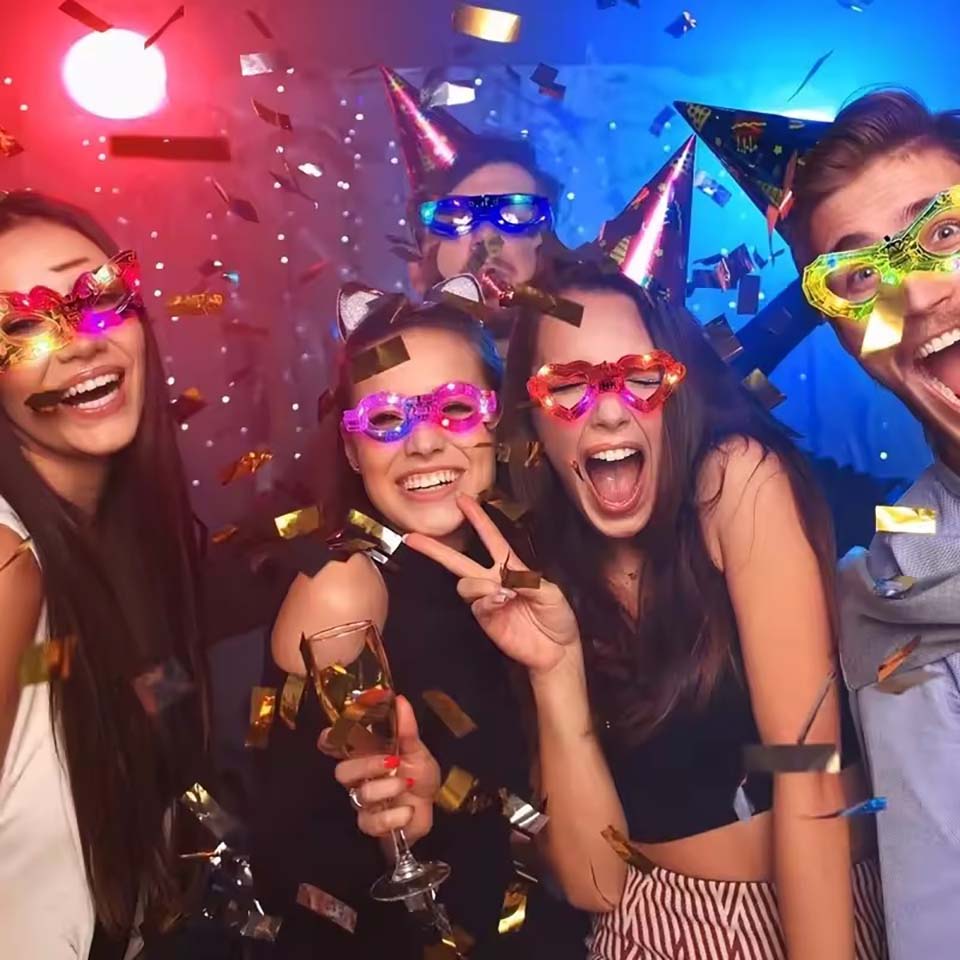 Leuchtende Brille im Großhande – Glow In The Dark Party Glasses Bewertung und Preis