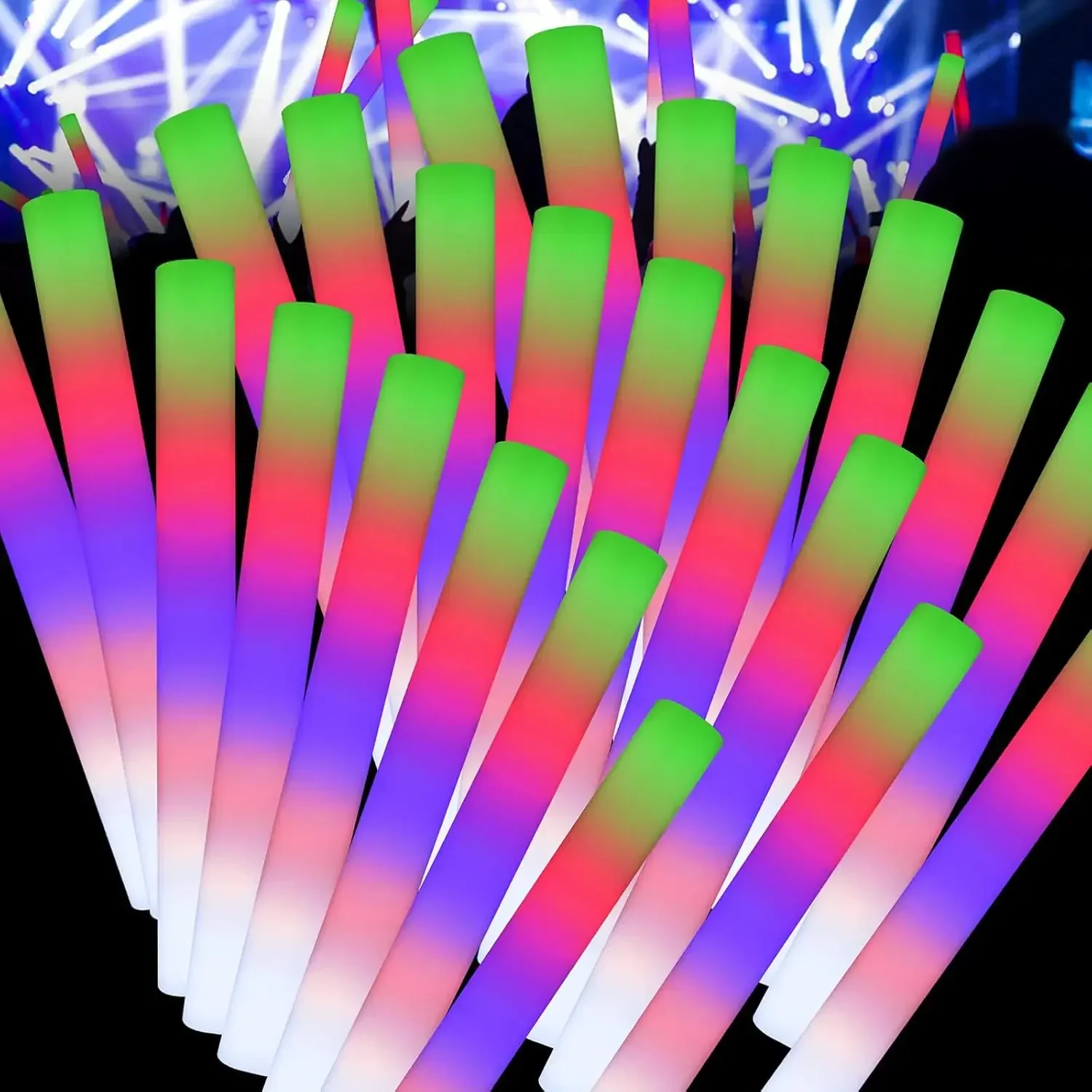 3Z-50PCS LED-Schaumstoff-Leuch – Flashing Led Foam Sticks Party Bewertung und Preis
