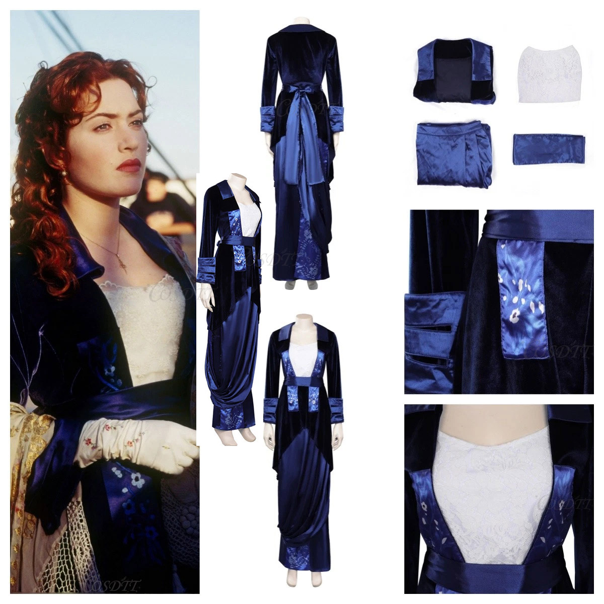 Ruth DeWitt Bukater Cosplay Ti – Medieval Renaissance Dress Women Bewertung und Preis