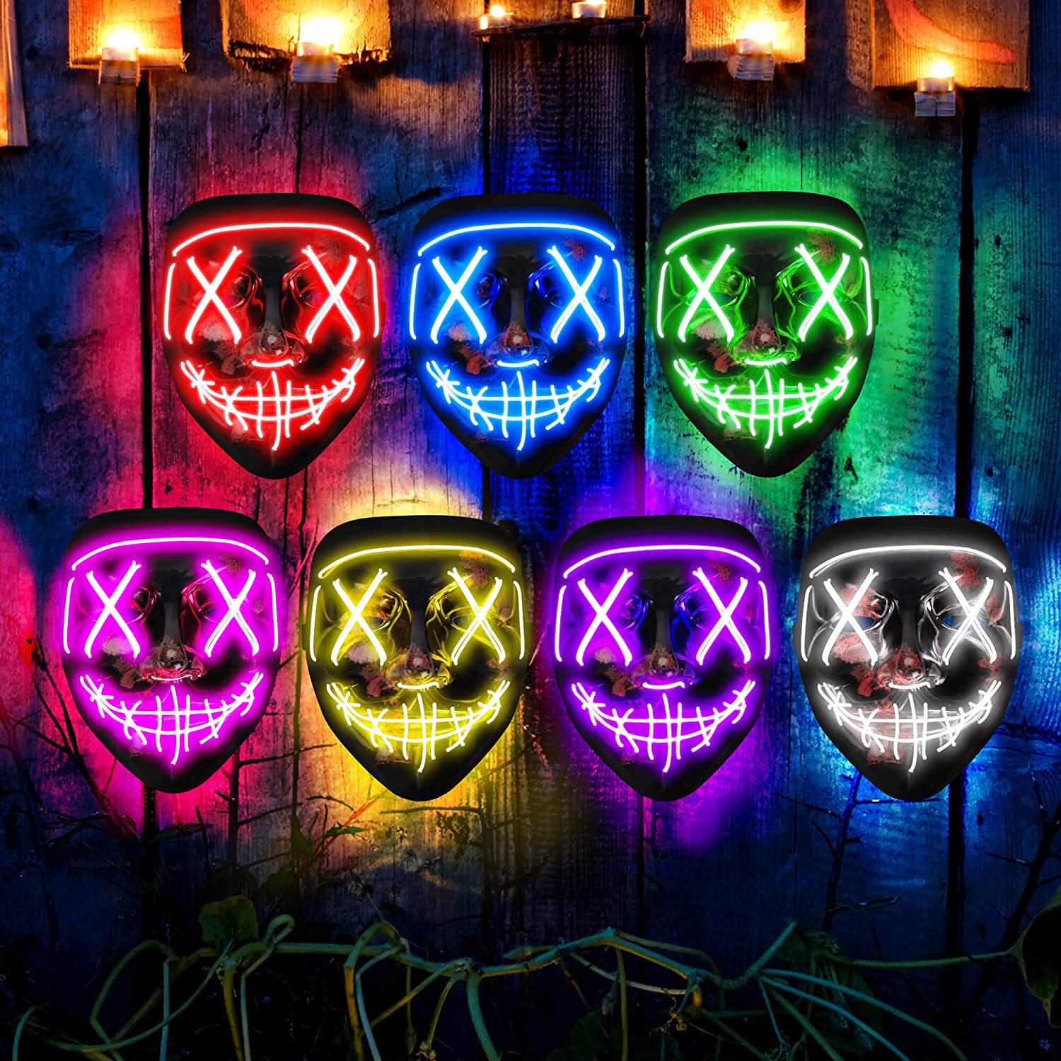 Drahtlose gruselige leuchtende – Led Purge Mask Halloween Bewertung und Preis