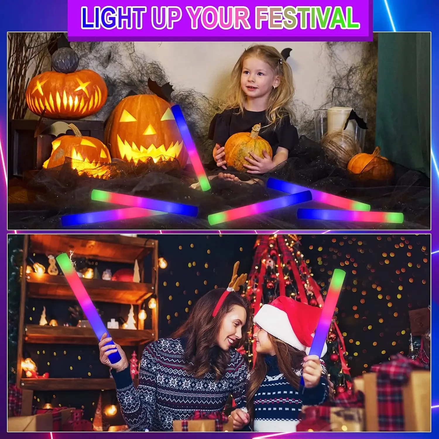 50 Stück LED-Schaumstoff-Leuch – Flashing Led Foam Sticks Party Bewertung und Preis