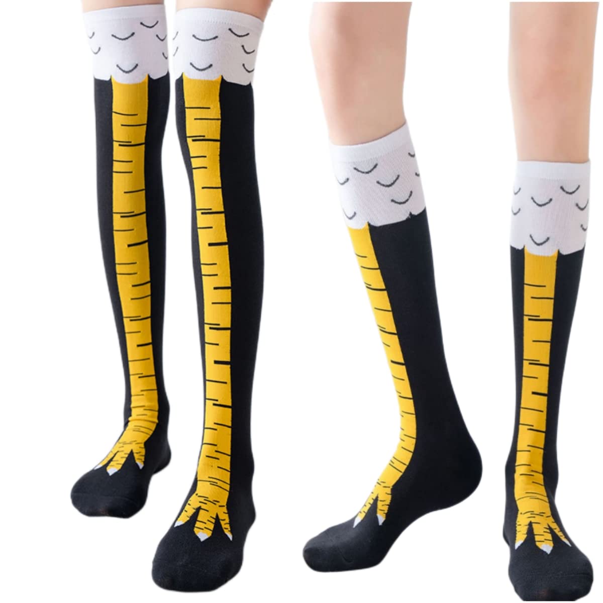 1/2 Paar Oberschenkelstrümpfe  – Funny Chicken Leg Socks Bewertung und Preis