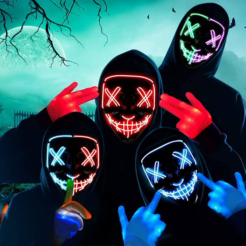 Kabellose Neon-LED-Purge-Maske – Led Purge Mask Halloween Bewertung und Preis