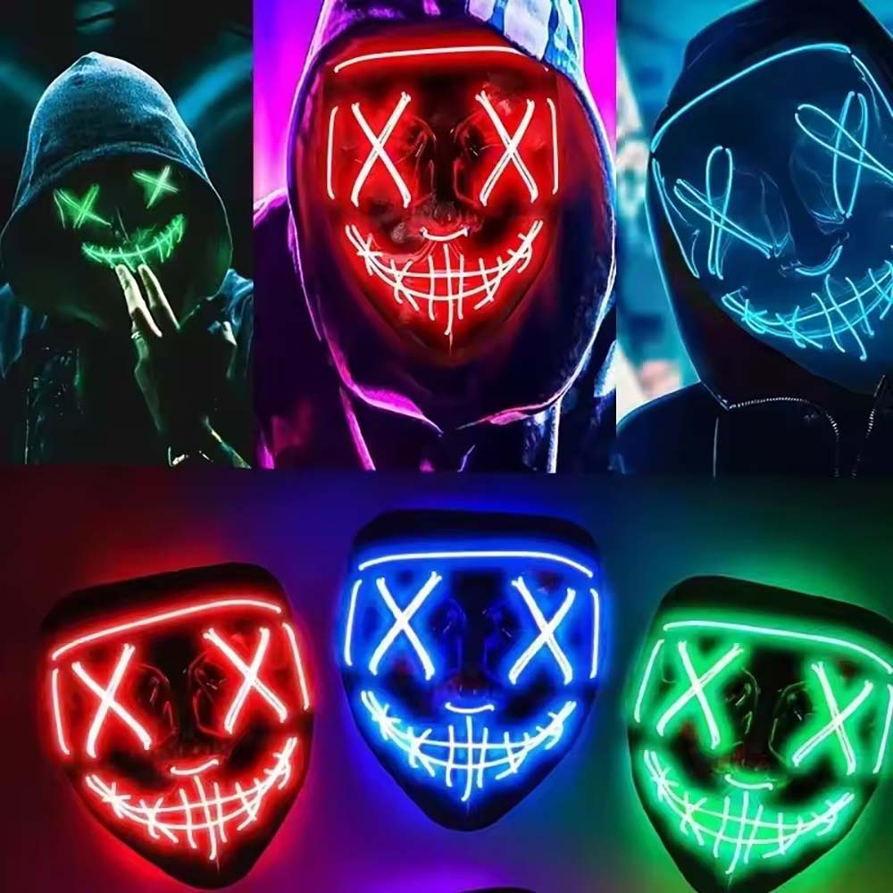 Kabellose Neon-LED-Purge-Maske – Led Purge Mask Halloween Bewertung und Preis