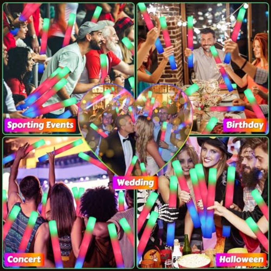 70 Stück LED-Schaumstoff-Leuch – Flashing Led Foam Sticks Party Bewertung und Preis