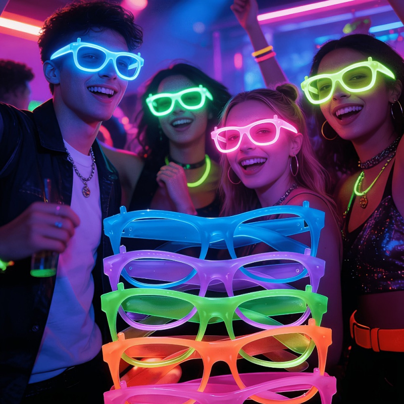 2/12 Stück Leuchtende Neon-Bri – Glow In The Dark Party Glasses Bewertung und Preis