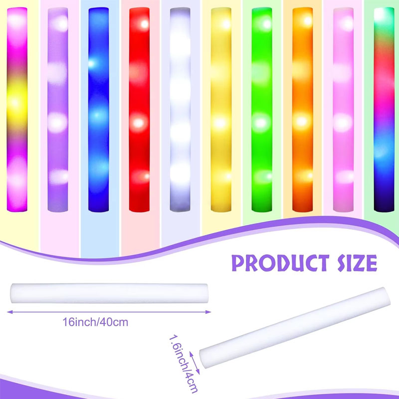 20 Stück Schaumstoff-Leuchtstä – Flashing Led Foam Sticks Party Bewertung und Preis