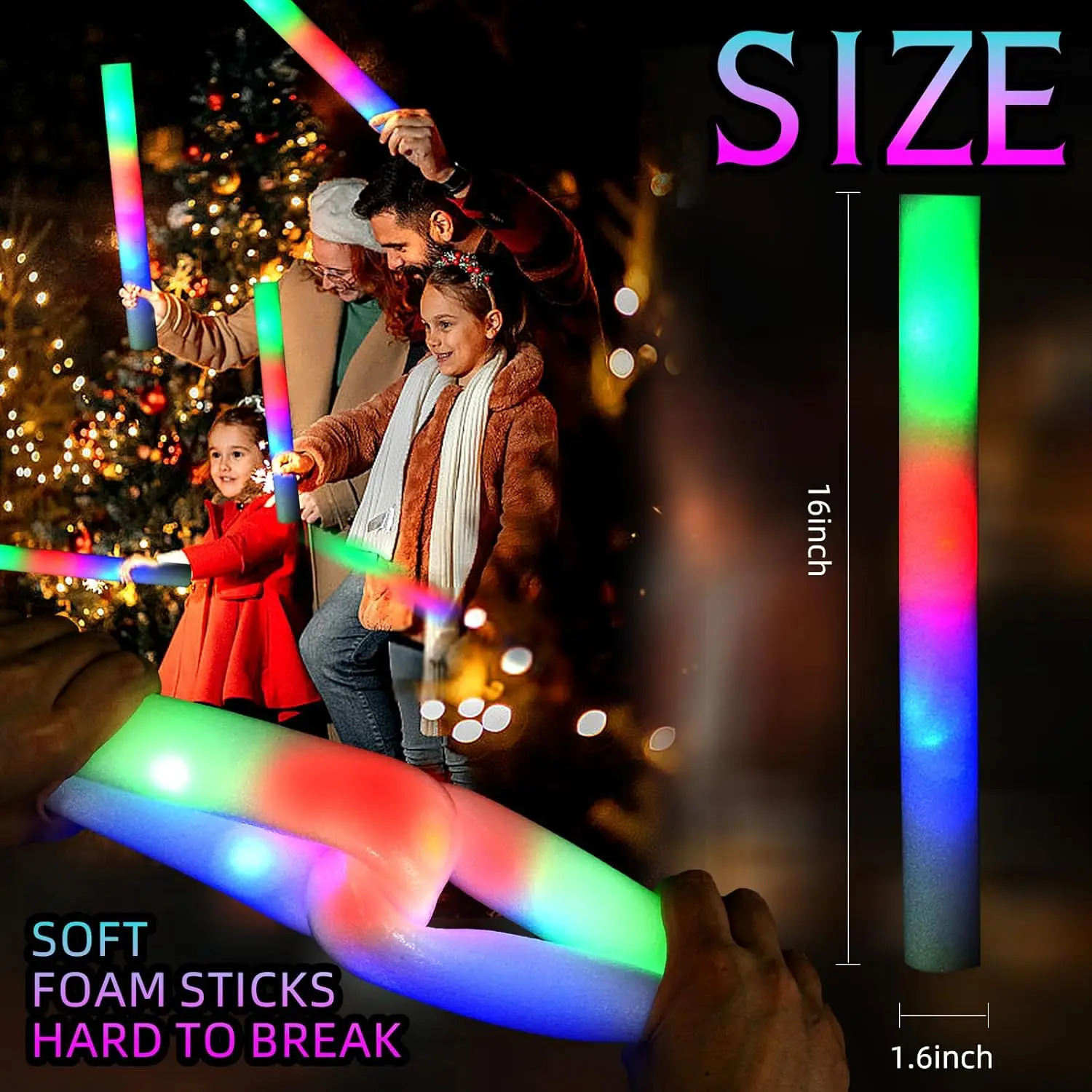30 Stück Schaumstoff-Leuchtstä – Flashing Led Foam Sticks Party Bewertung und Preis