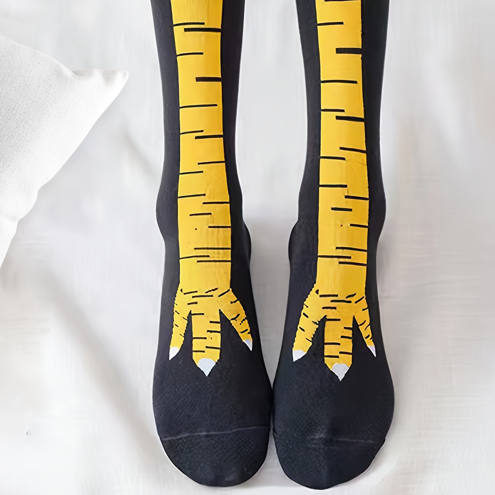 1 Paar Damen Kniestrümpfe Tren – Funny Chicken Leg Socks Bewertung und Preis