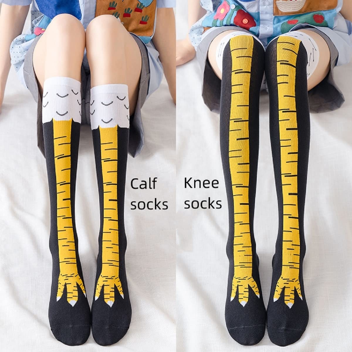 1/2/5 Paar Damen Kniestrümpfe  – Funny Chicken Leg Socks Bewertung und Preis