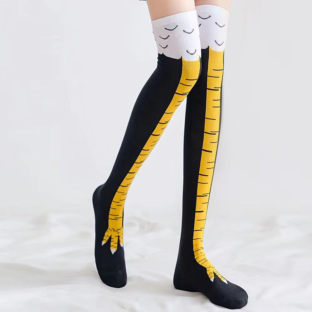 1/2/5 Paar Damen Kniestrümpfe  – Funny Chicken Leg Socks Bewertung und Preis