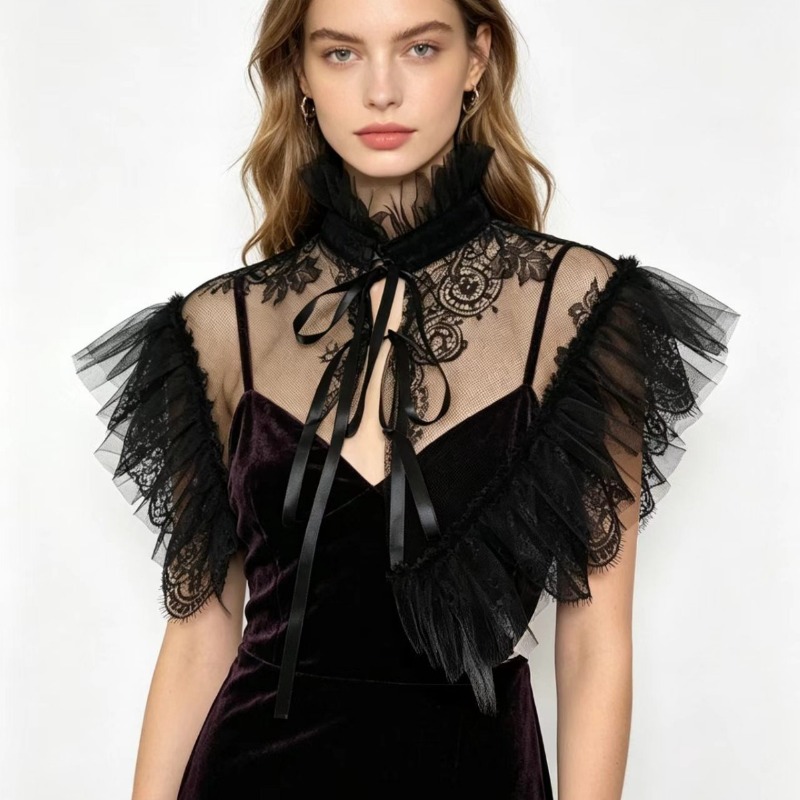 Gotischer Stil Spitzen-Tüll Fa – Costumes Bewertung und Preis