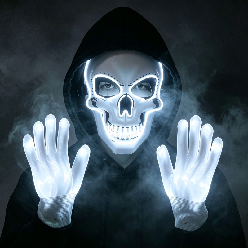 LED-Totenkopfmaske, leuchtende – Led Purge Mask Halloween Bewertung und Preis