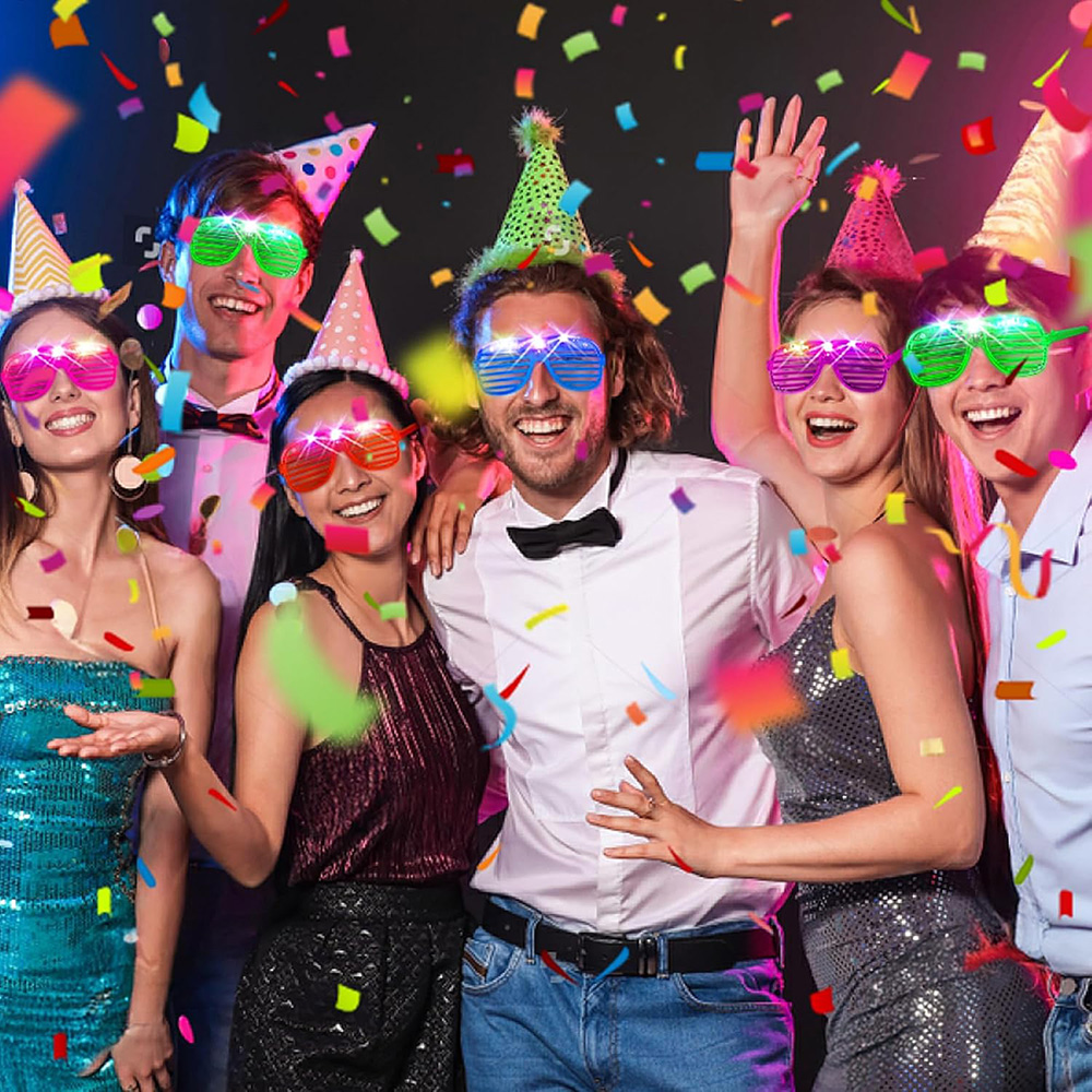 LED-Brille, 6 Neonfarben, leuc – Glow In The Dark Party Glasses Bewertung und Preis