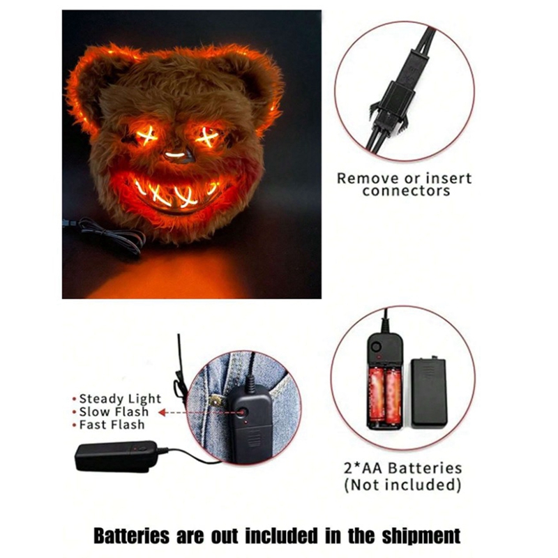 Hasenmaske, Maskerade, LED-Kan – Led Purge Mask Halloween Bewertung und Preis